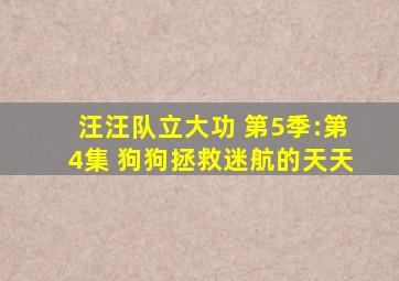 汪汪队立大功 第5季:第4集 狗狗拯救迷航的天天